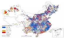 城市热力图红色蓝色分别代表啥