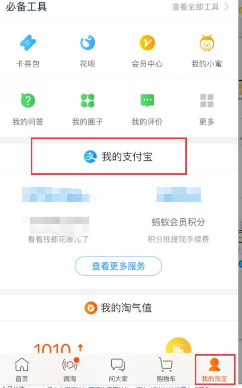 支付宝怎么登陆个人中心
