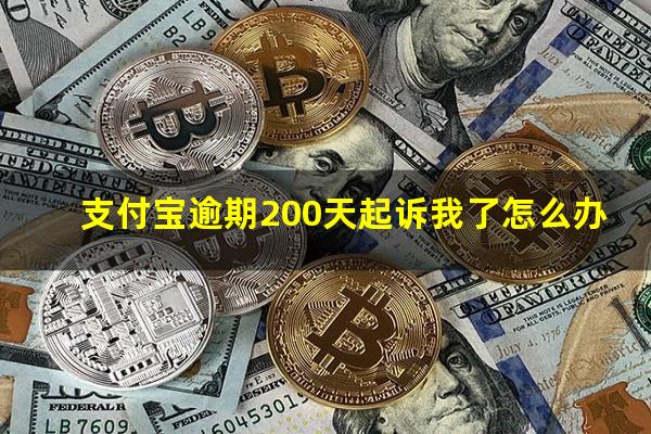 支付宝逾期200天起诉我了怎么办