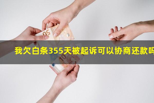 我欠白条355天被起诉可以协商还款吗