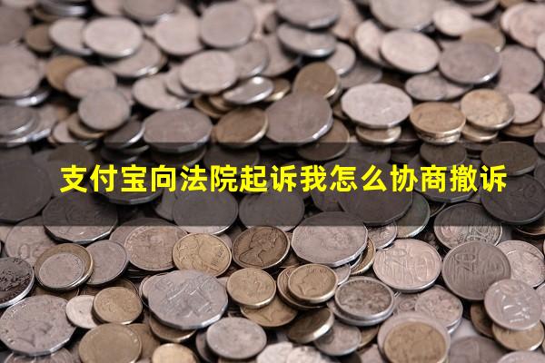 支付宝向法院起诉我怎么协商撤诉